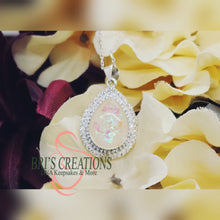 Load image into Gallery viewer, Double Halo Pear Necklace
