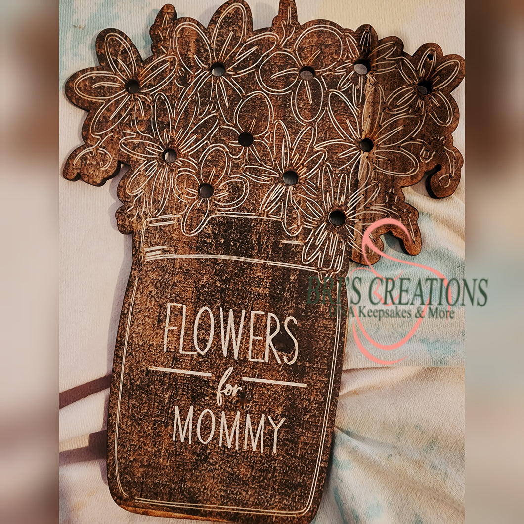 Hand picked flower vase