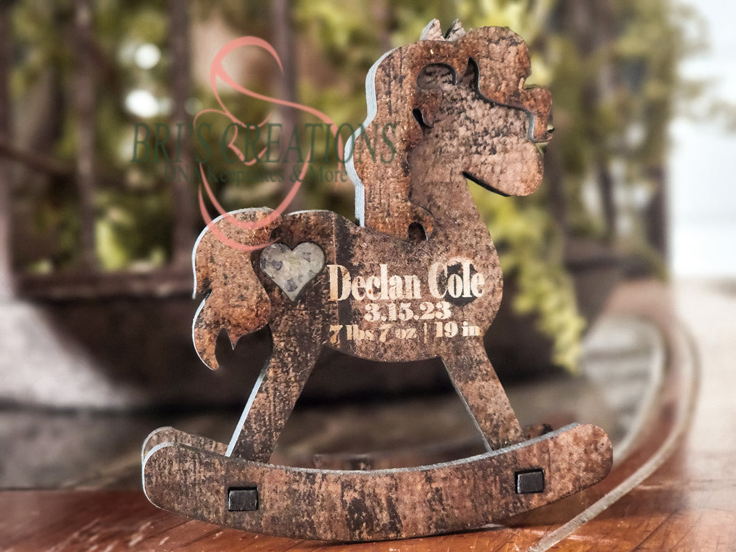 Wooden rocking horse