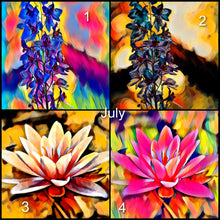 Load image into Gallery viewer, Birth flower memorial canvas
