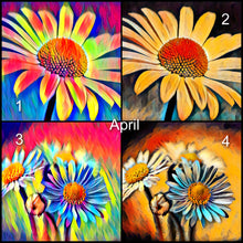 Load image into Gallery viewer, Birth flower memorial canvas
