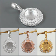 Load image into Gallery viewer, Double Halo Round Necklace
