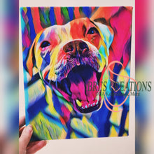 Load image into Gallery viewer, Pet portrait memorial canvas
