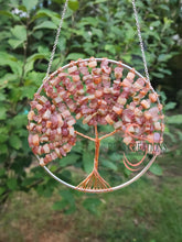 Load image into Gallery viewer, Cremation infused clay bead wire tree ring
