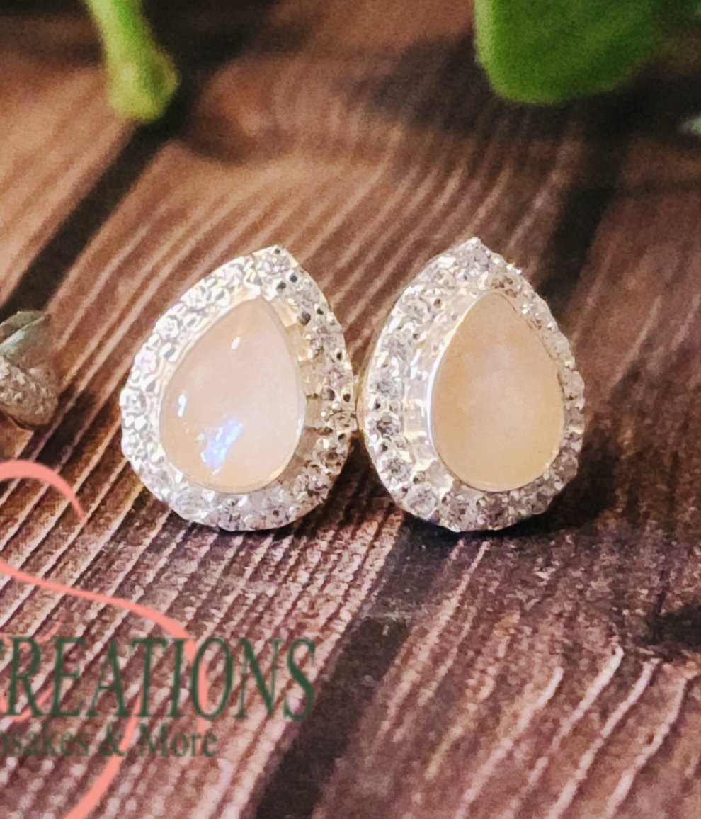 Halo Pear Studs